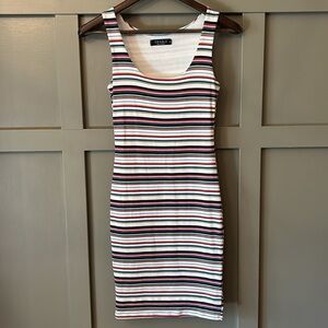 Joe & Elle Multicolor Striped Stretch Jersey Bodycon Dress Sleeveless Size Small